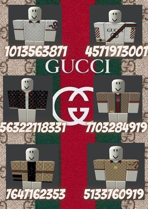 gucci roblox clothes codes|gucci shirt roblox code.